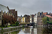 Gent - La Lys dal Vleeshuisbrug, nei pressi del Gravensteen. 